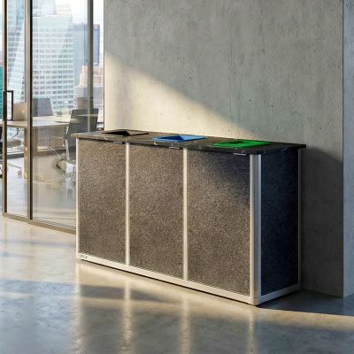 Origin™ Infinity Trio Recycling Station 3 Waste Streams - 3 x 26 Gallons